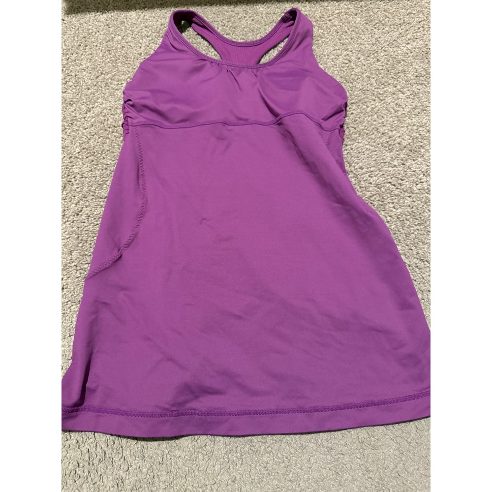 Lululemon No Limits Tank Top Purple Racerback Built-in Bra Yoga Athletic Women